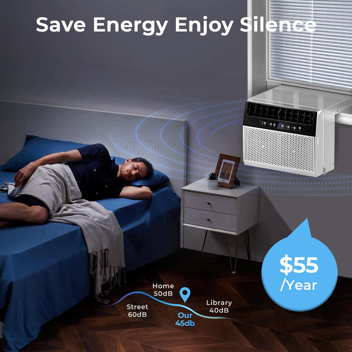 U-Shaped 10,000BTU Window Air Conditioner with Full Window View, Ivory White P999750