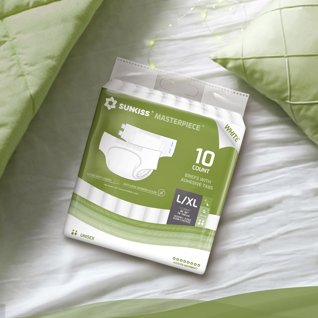 Adult Diapers with Tabs, L/XL, White, 40 Count S672370