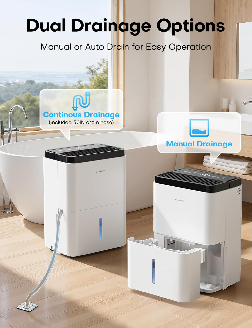 35 Pints Dehumidifier with Drain Hose T224175