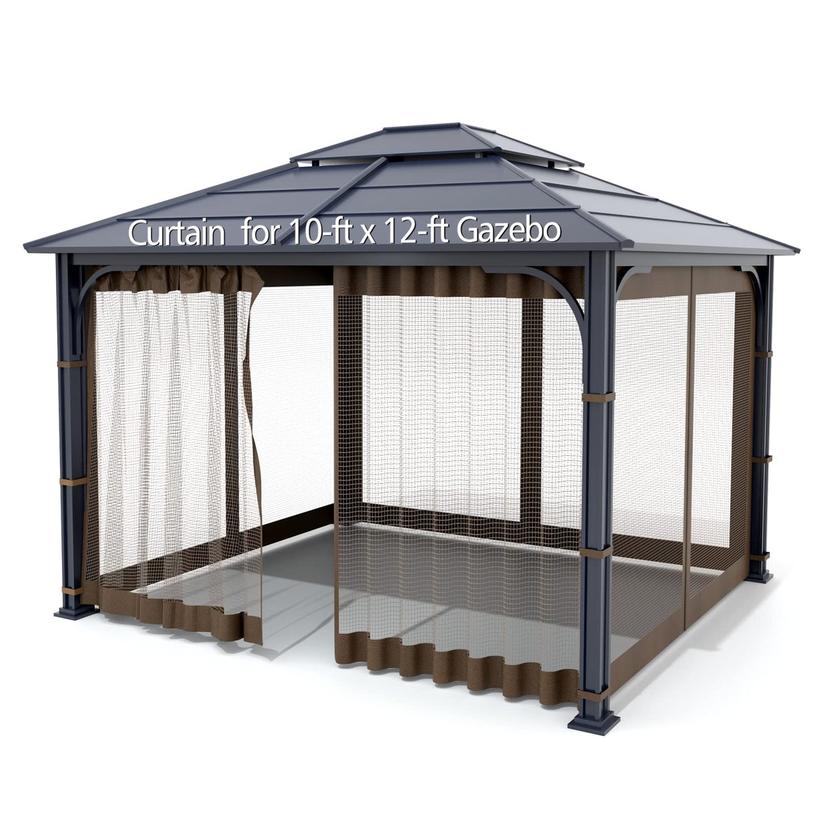 Brown 4-Panel Mosquito Netting V2152