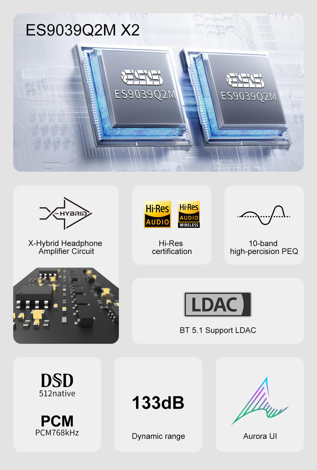 Black Hi-Res DAC & Headphone Amp Combo P556