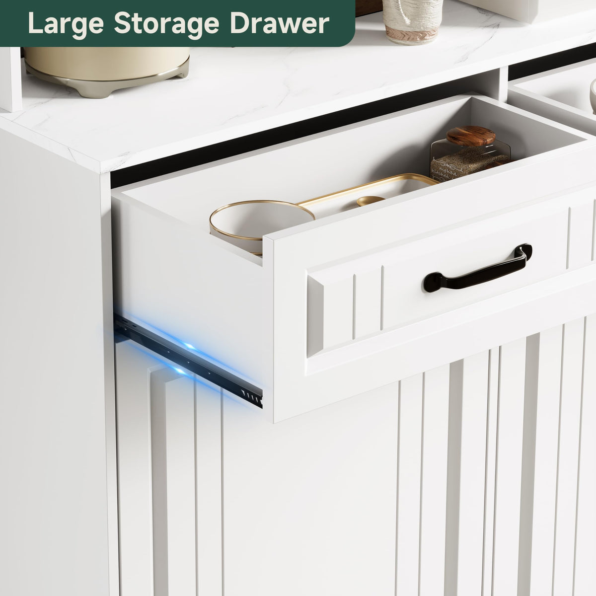 Tilt Out Trash Can Cabinet with Power Outlet M80728
