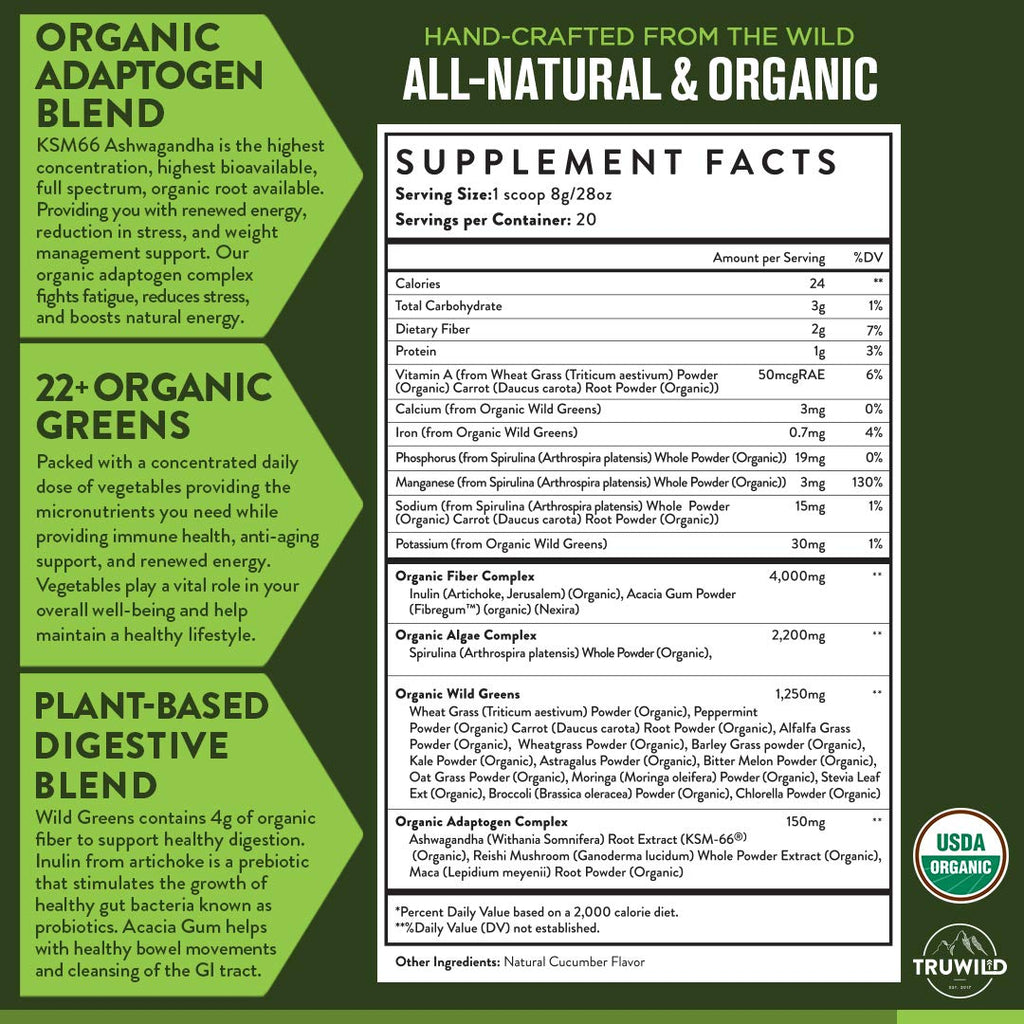 Greens Superfood Juice Powder 40 Servings 2 Pack H2675