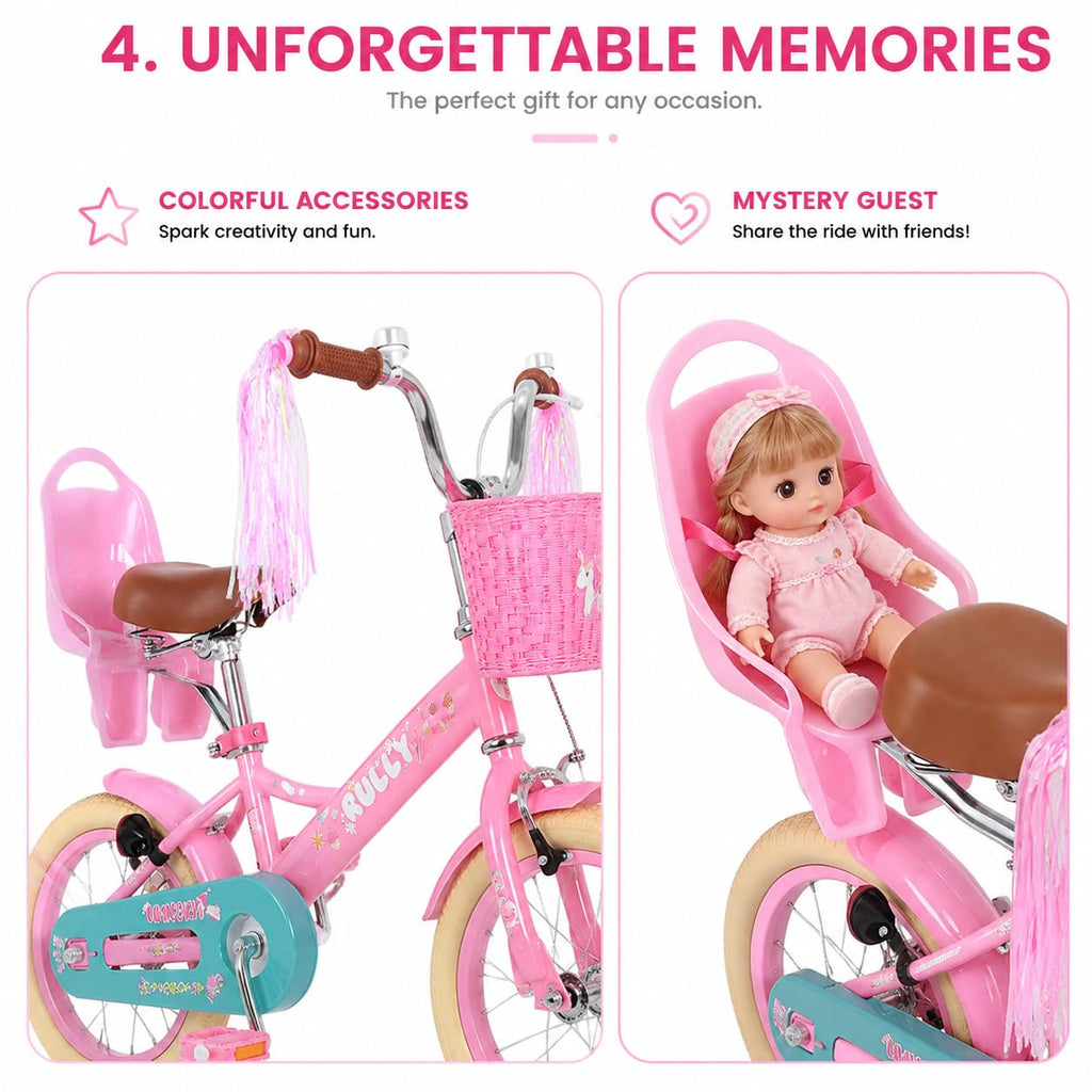 Kids Bike with Training Wheels & Basket C4968
