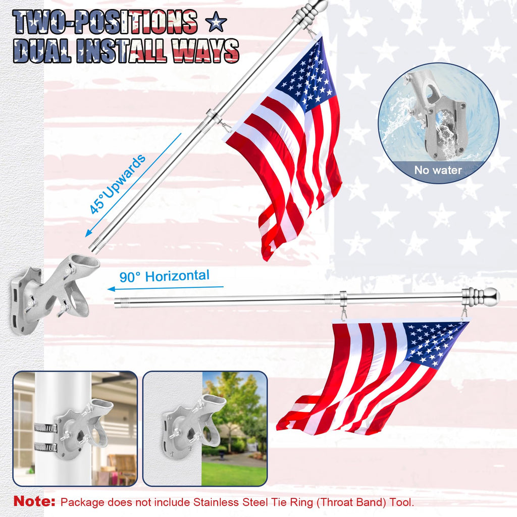 6 FT Stainless Steel Spinning Flag Pole S338071
