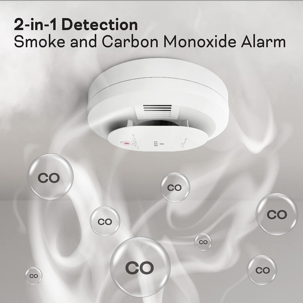 Hardwired Smoke & Carbon Monoxide Detector with Battery Backup, 2 Pack Y61731