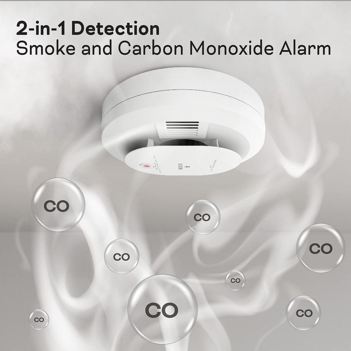 Hardwired Smoke & Carbon Monoxide Detector with Battery Backup, 2 Pack Y61731
