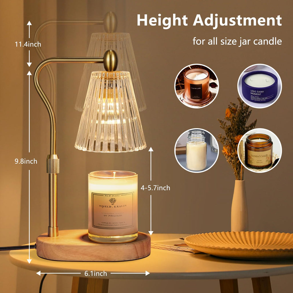 Candle Warmer Lamp with Timer and Dimmer Adjustable Height T9768