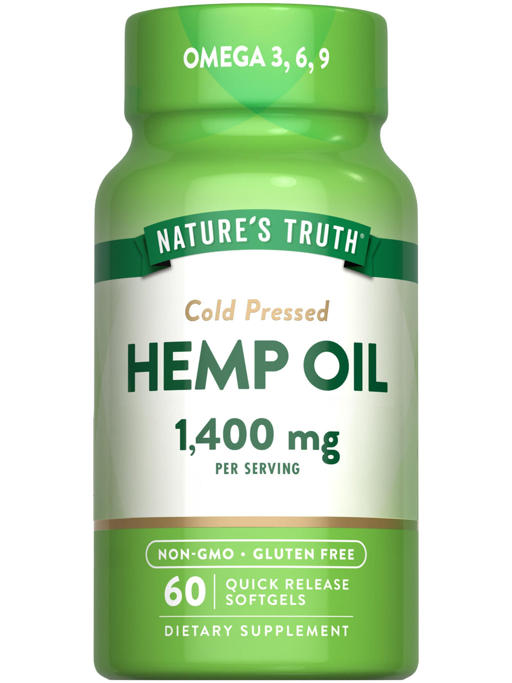 Hemp Oil Softgels 1400mg 60 Count B656051