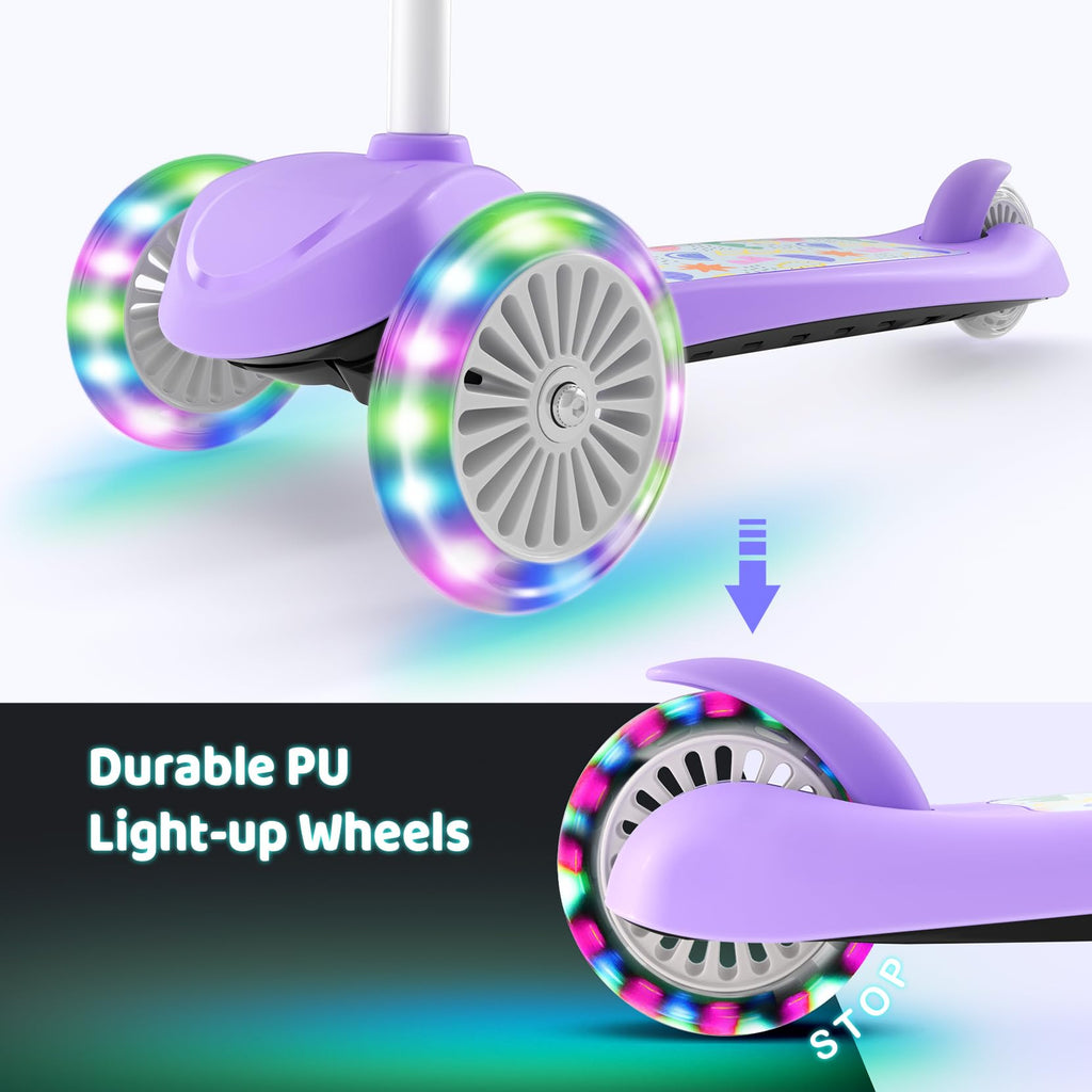 Kids 3-Wheel Scooter with Light-Up Wheels N23703