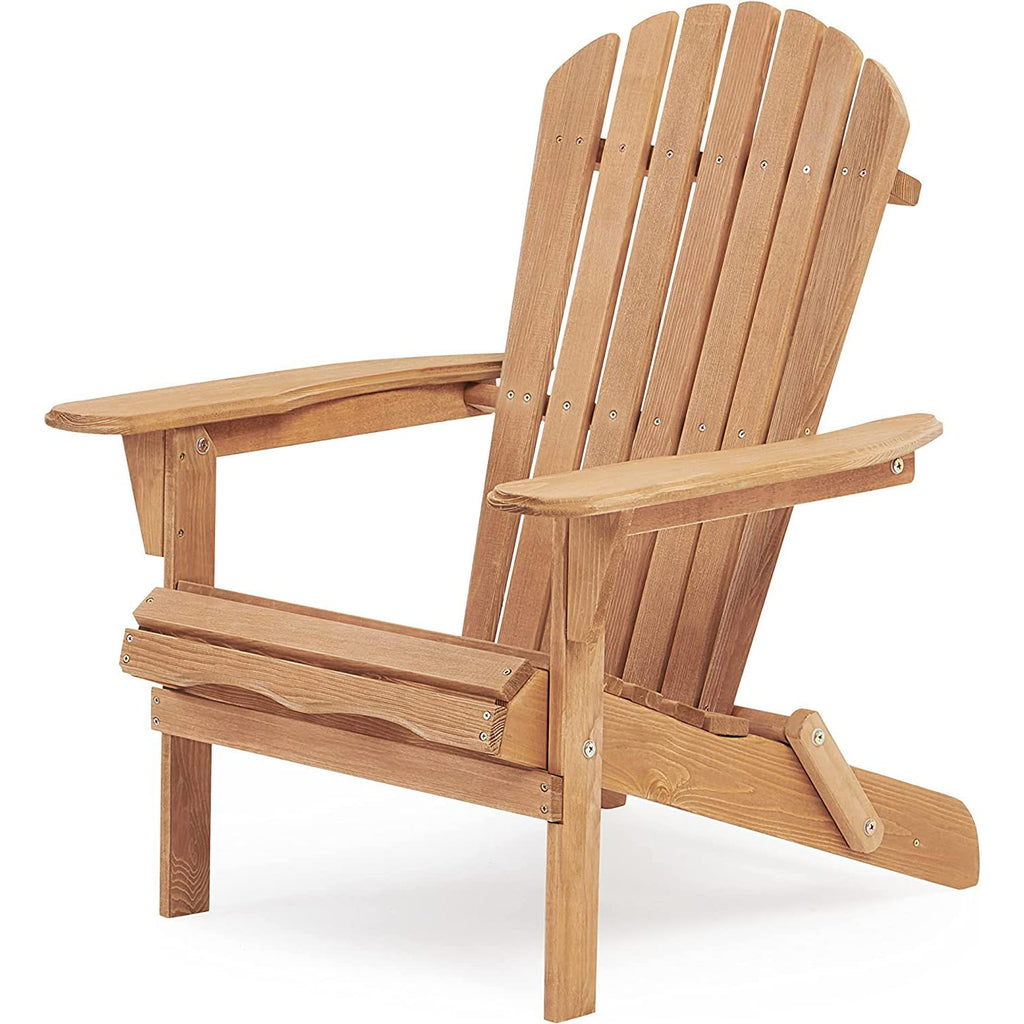Adirondack Chair Set of 2 Wooden Folding Outdoor Chair O25754