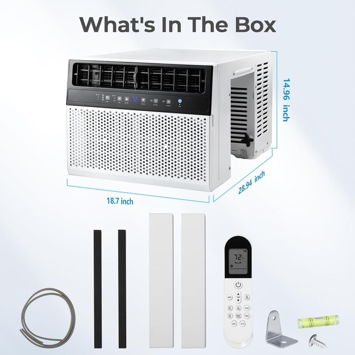 U-Shaped 10,000BTU Window Air Conditioner with Full Window View, Ivory White P999750