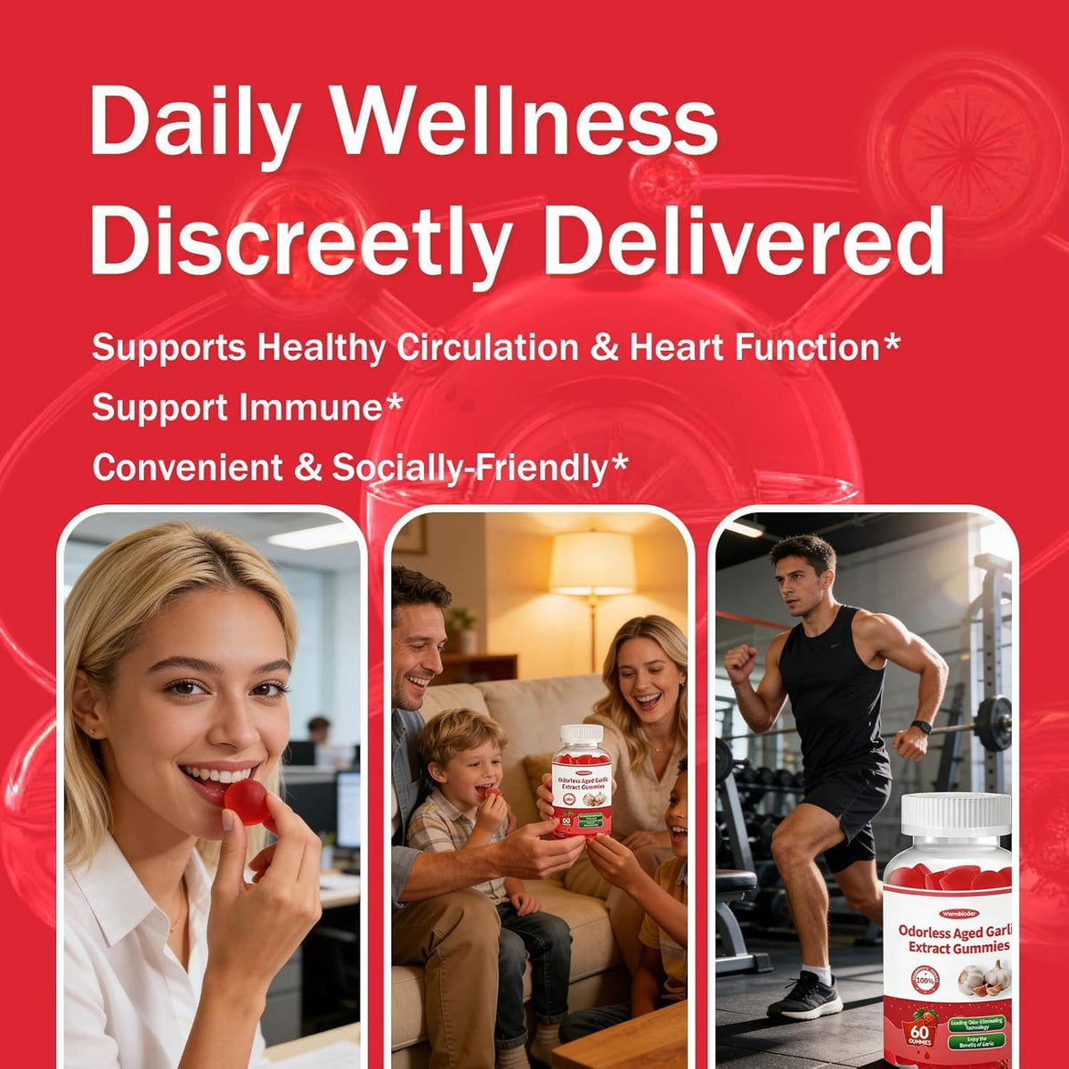 Aged Garlic Extract Gummies Strawberry Flavor R688