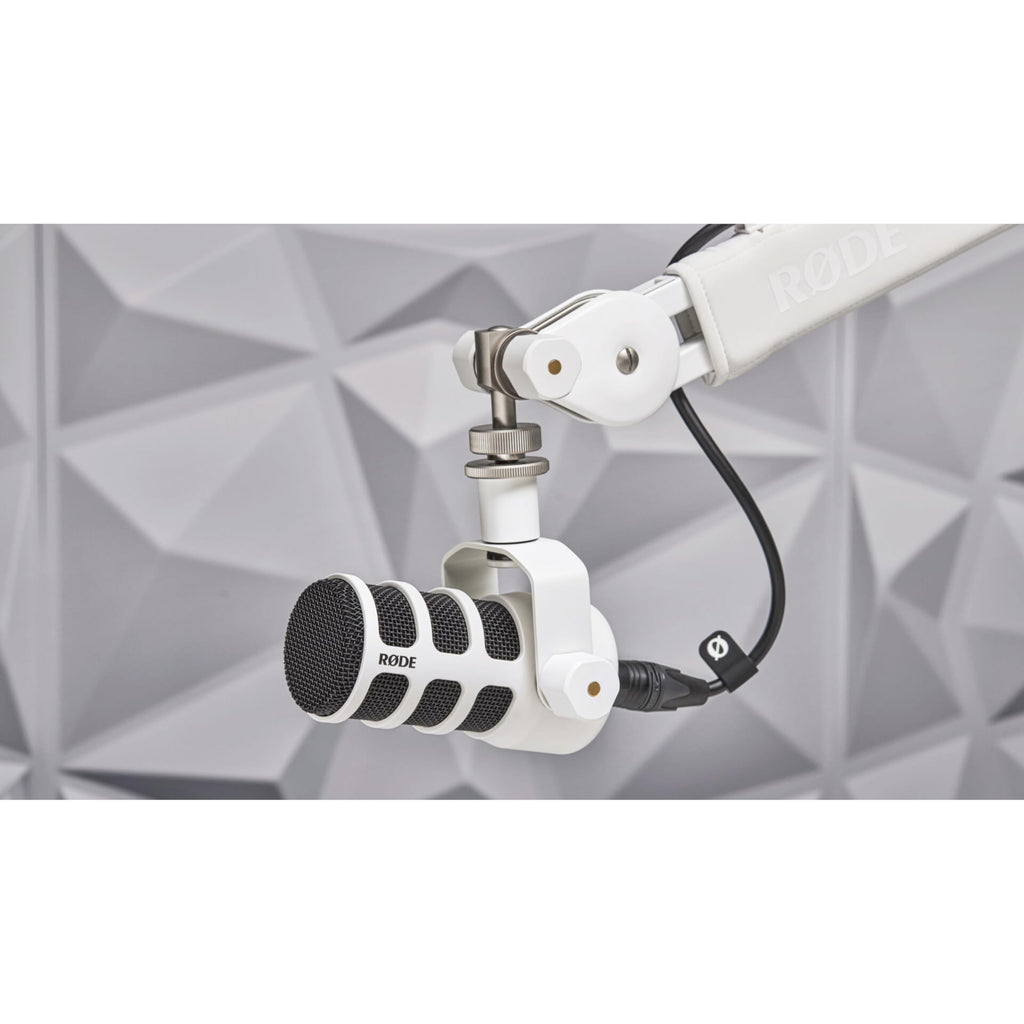 White Cardioid Dynamic Broadcast Microphone with XLR Cable A36582