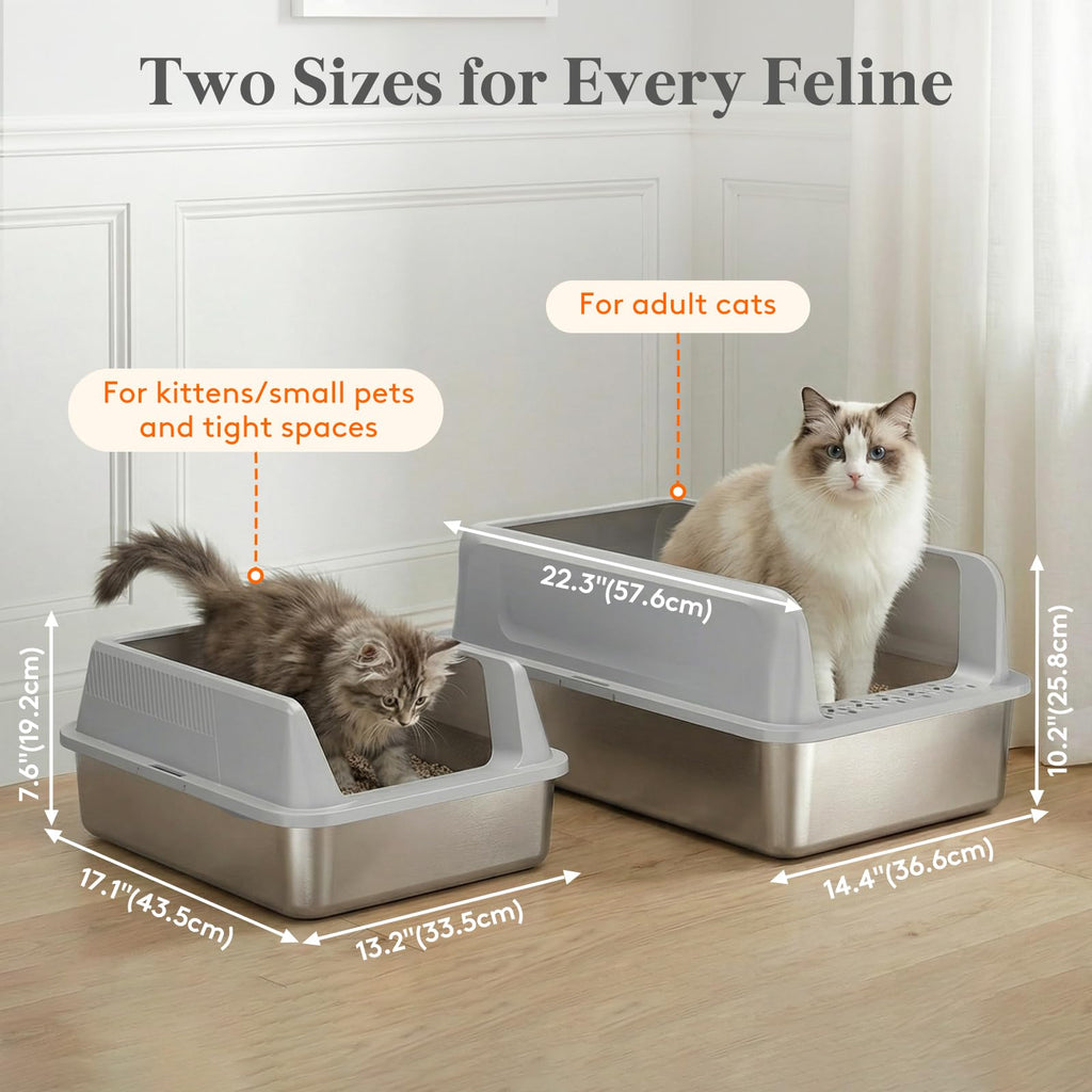 XL Stainless Steel Cat Litter Box O89879