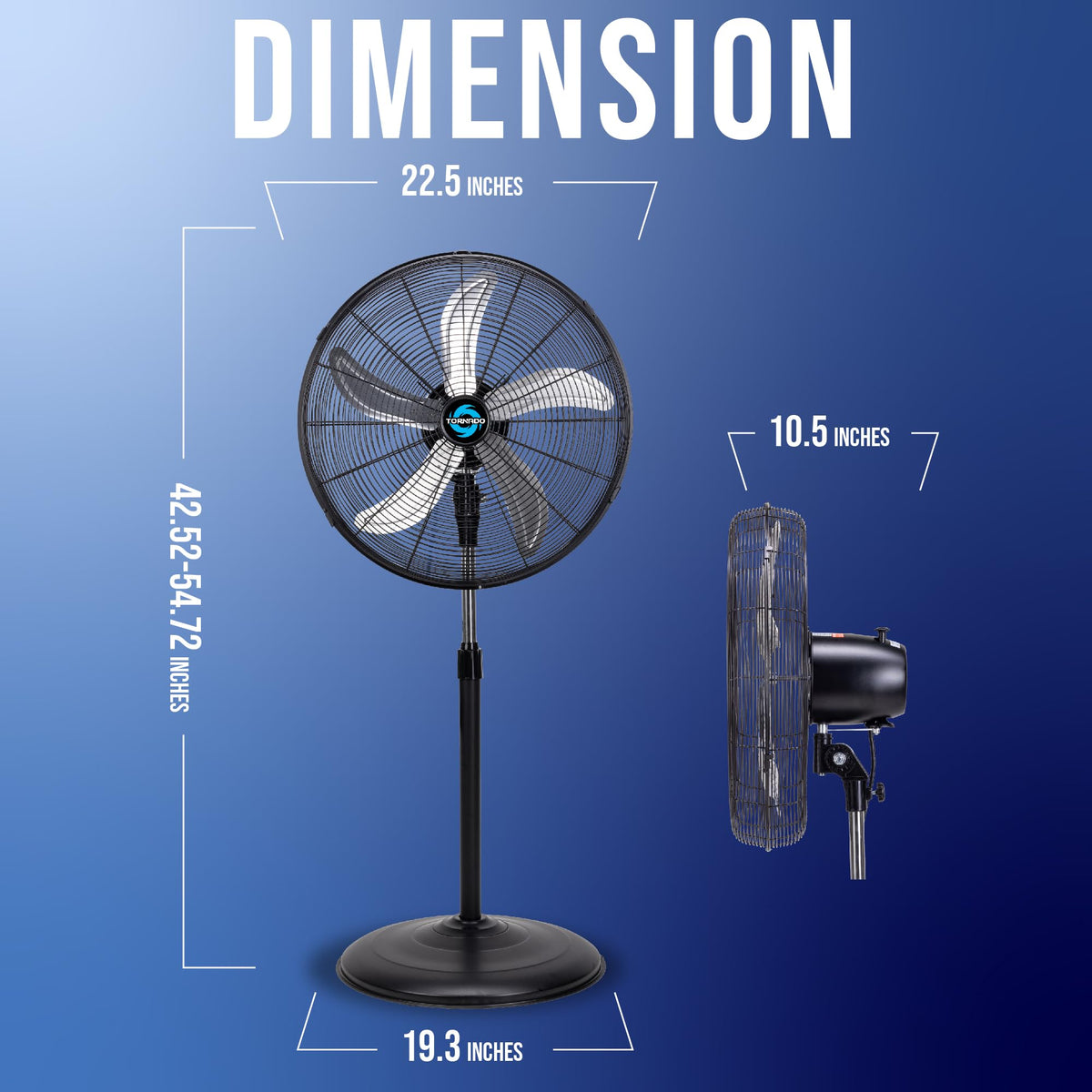 20 Inch High Velocity Oscillating Pedestal Fan V22255
