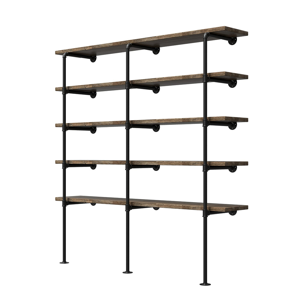 14" Deep 3 Pc Industrial Wall Mount Pipe Shelf M869941
