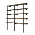 14" Deep 3 Pc Industrial Wall Mount Pipe Shelf M869941