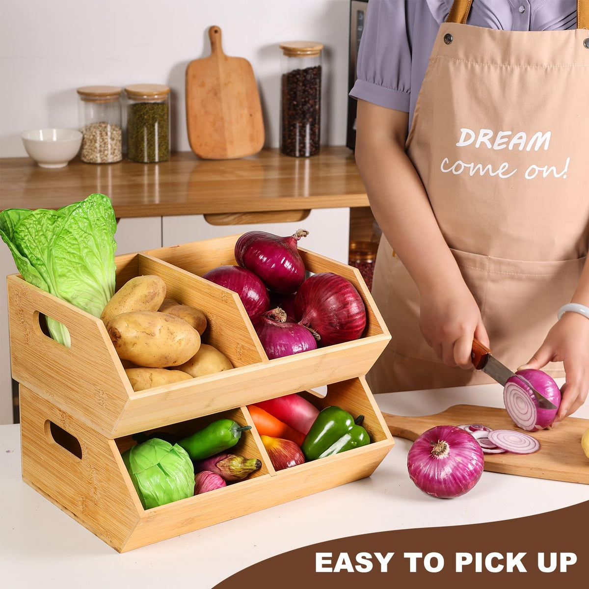2 Set Bamboo Storage Bins W553