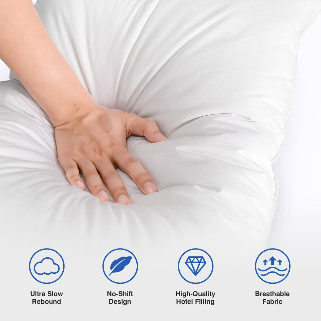 Queen Size Set of 2 Feather Pillows J233672