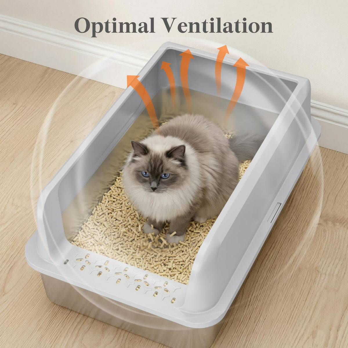 XL Stainless Steel Cat Litter Box O89879