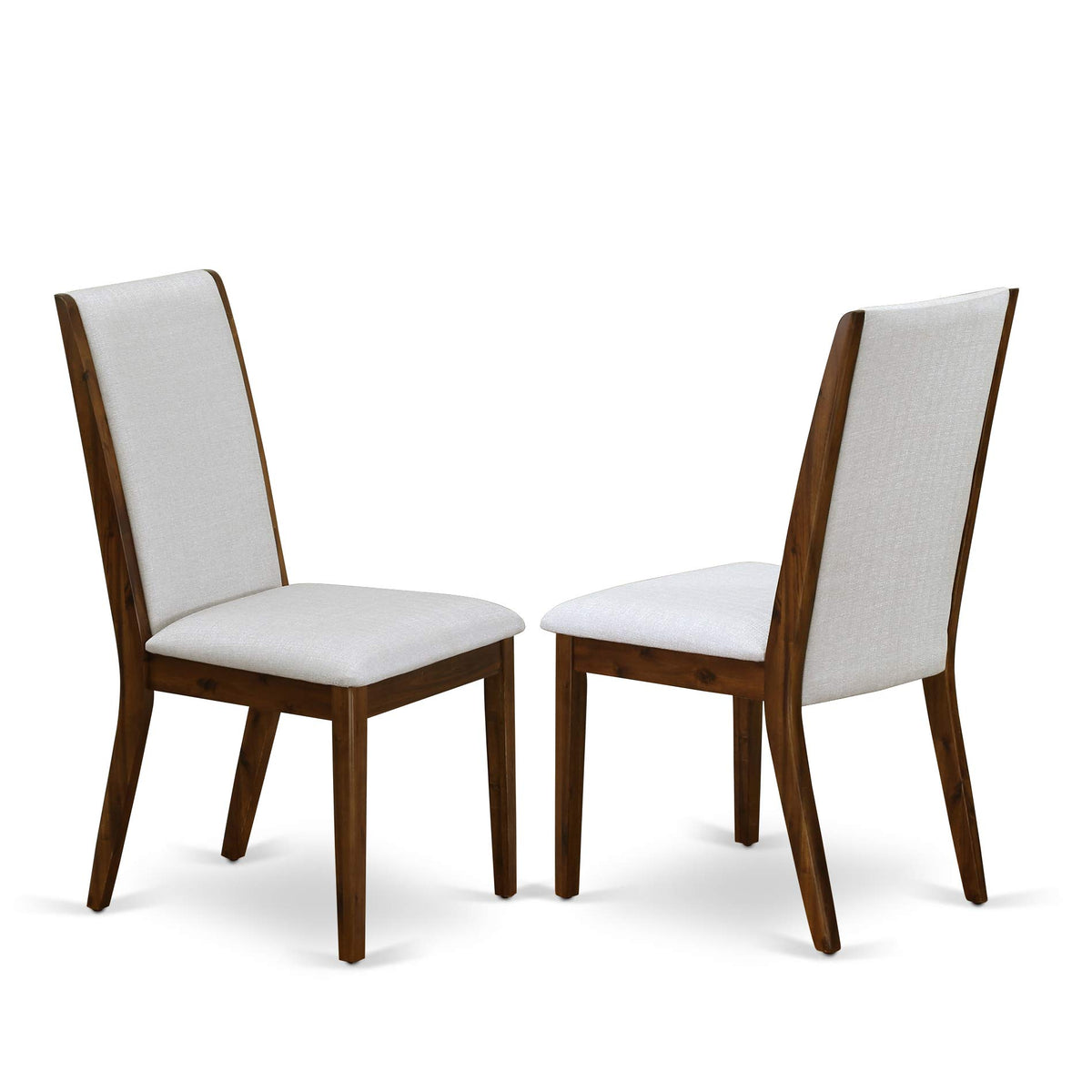 9 Piece Walnut Dining Room Set with 8 Grey Linen Chairs L31013