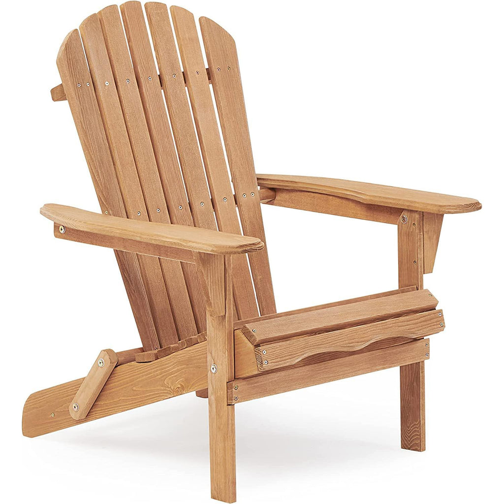 Adirondack Chair Set of 2 Wooden Folding Outdoor Chair O25754