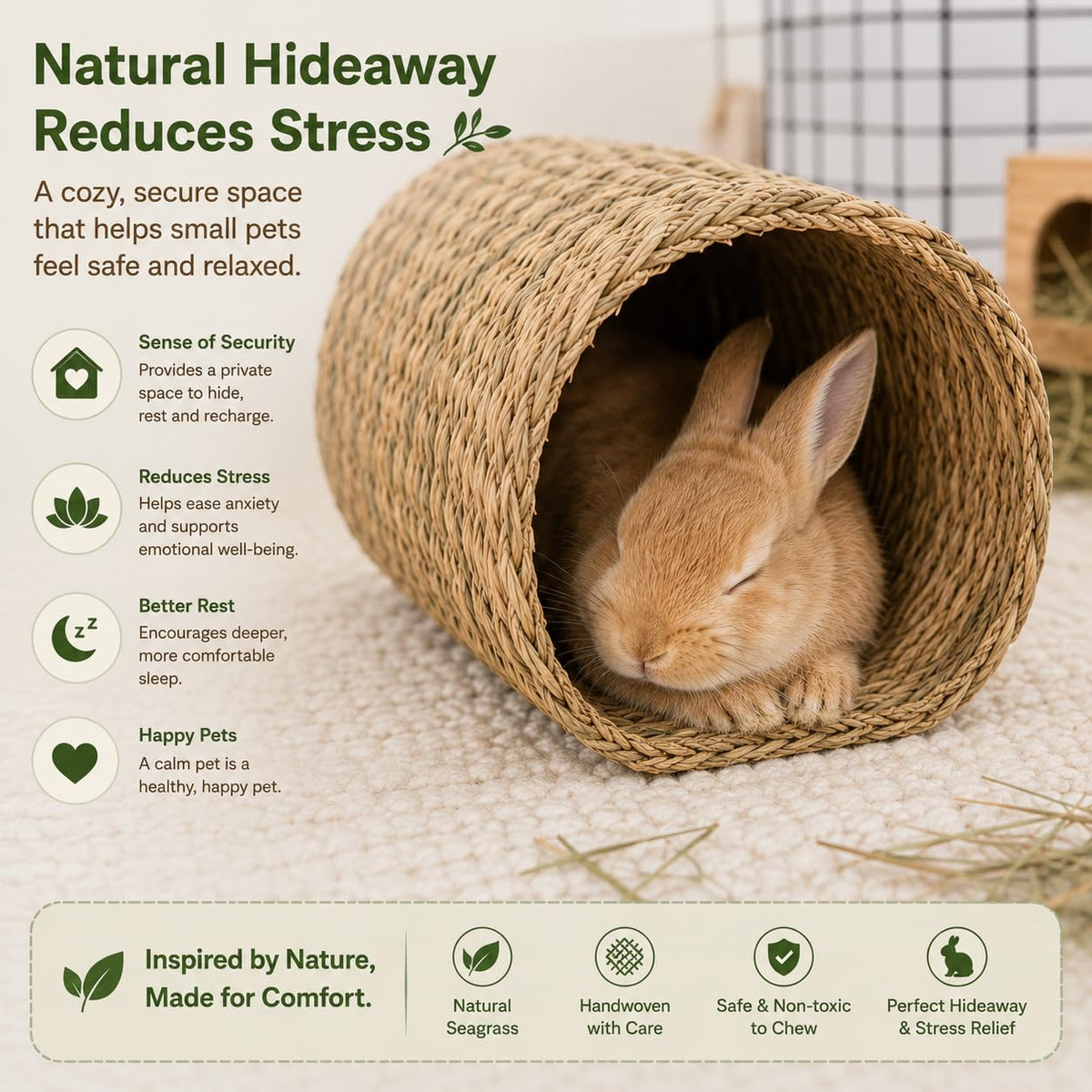 Natural Seagrass Bunny Tunnel X170706