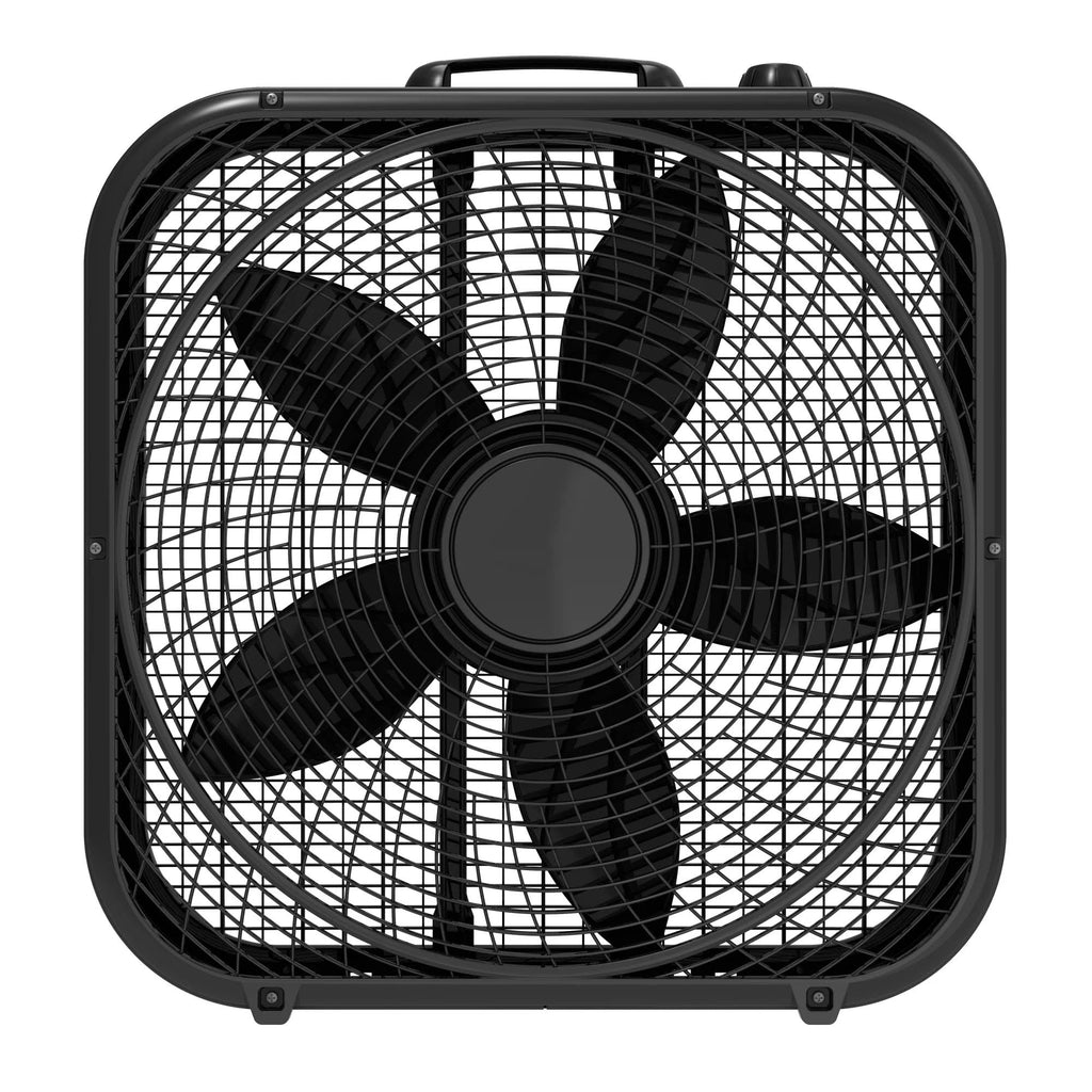 Black 20-inch 3-Speed Box Fan with Handle J76434