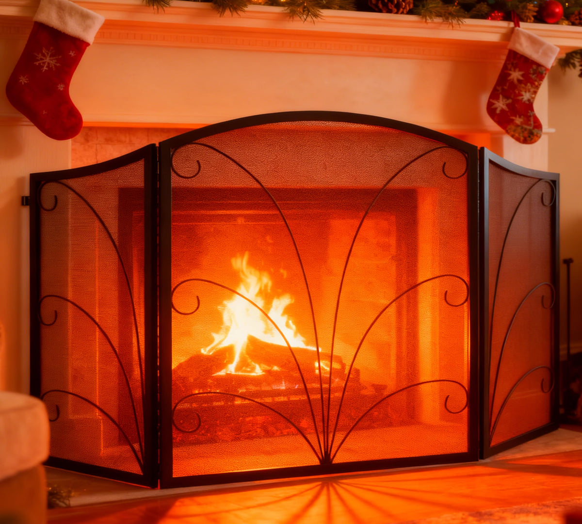 Arched Wrought Iron Fireplace Screen X82509