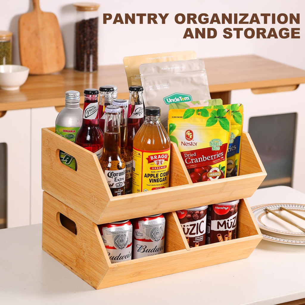 2 Set Bamboo Storage Bins W553
