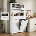 Tilt Out Trash Can Cabinet with Power Outlet M80728