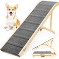 Foldable Dog Ramp with Platform 6 Adjustable Heights Z57624