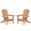 Adirondack Chair Set of 2 Wooden Folding Outdoor Chair O25754