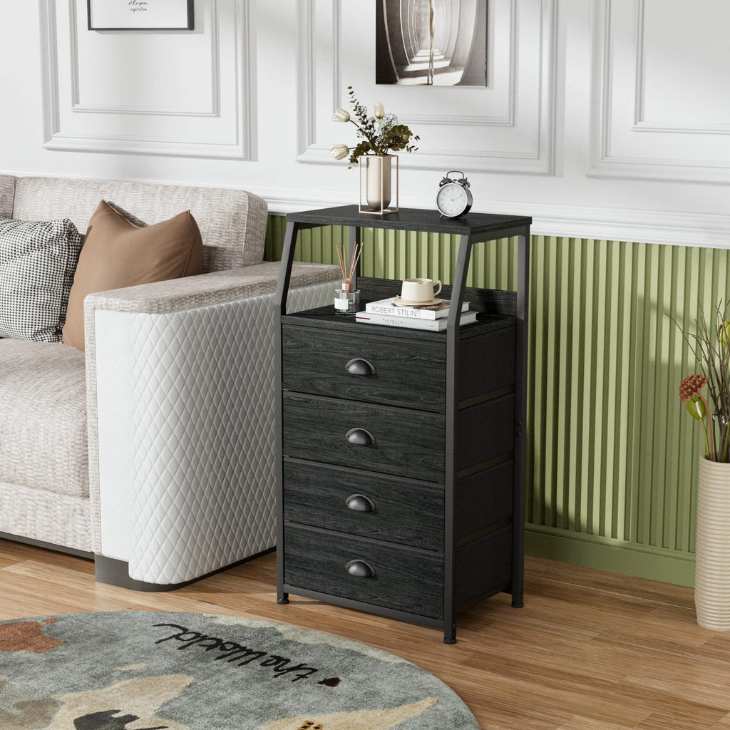 Tall Nightstand with Fabric Drawer B625157