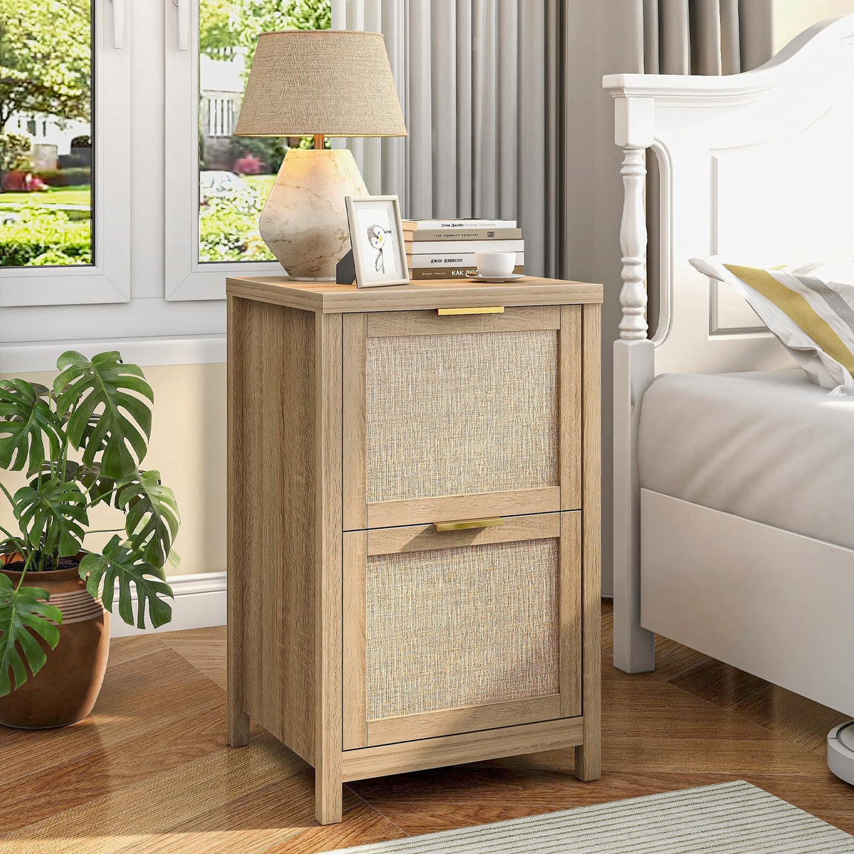 2-Drawer Rattan File Cabinet H49254