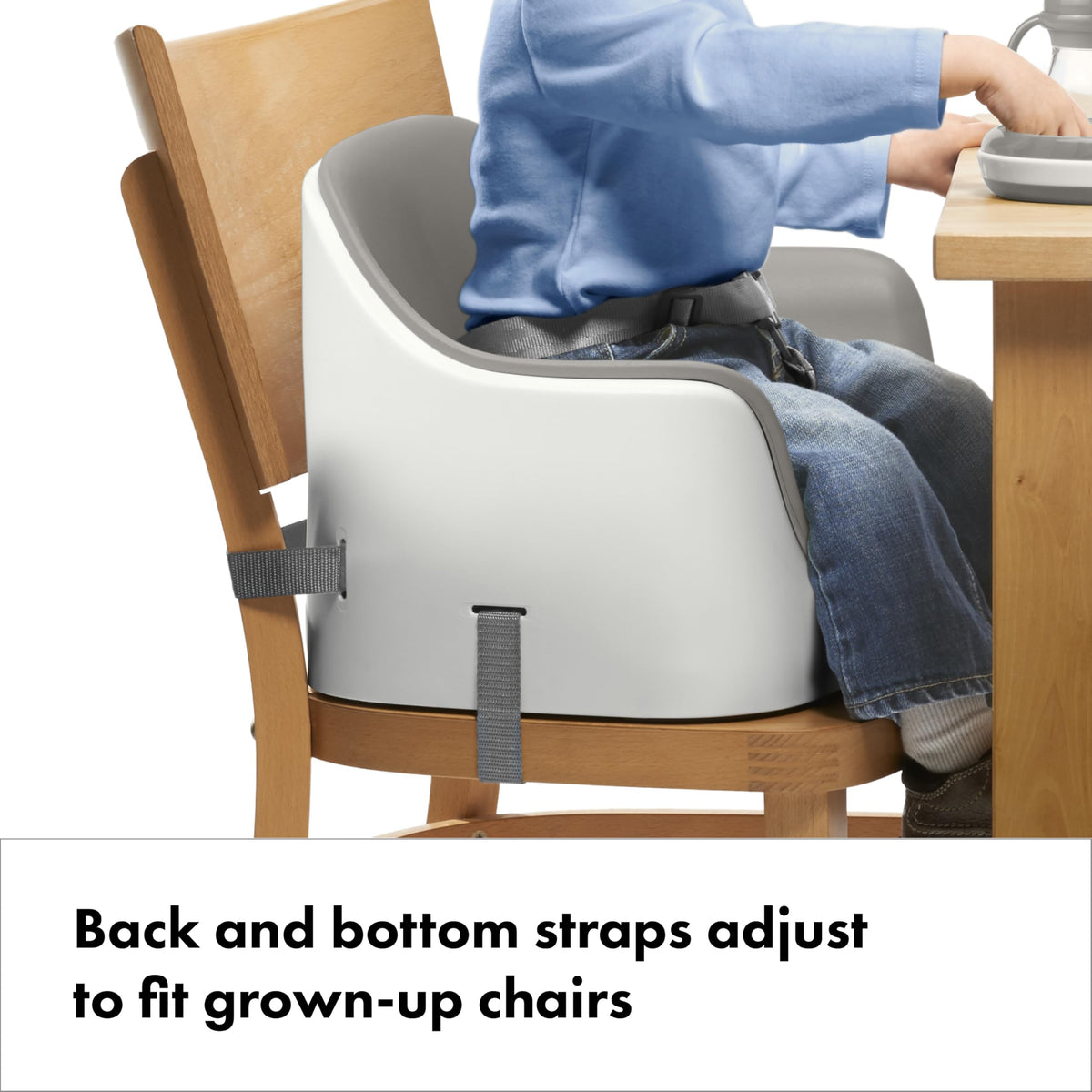 Gray Toddler Booster Seat with Removable Cushion O764492