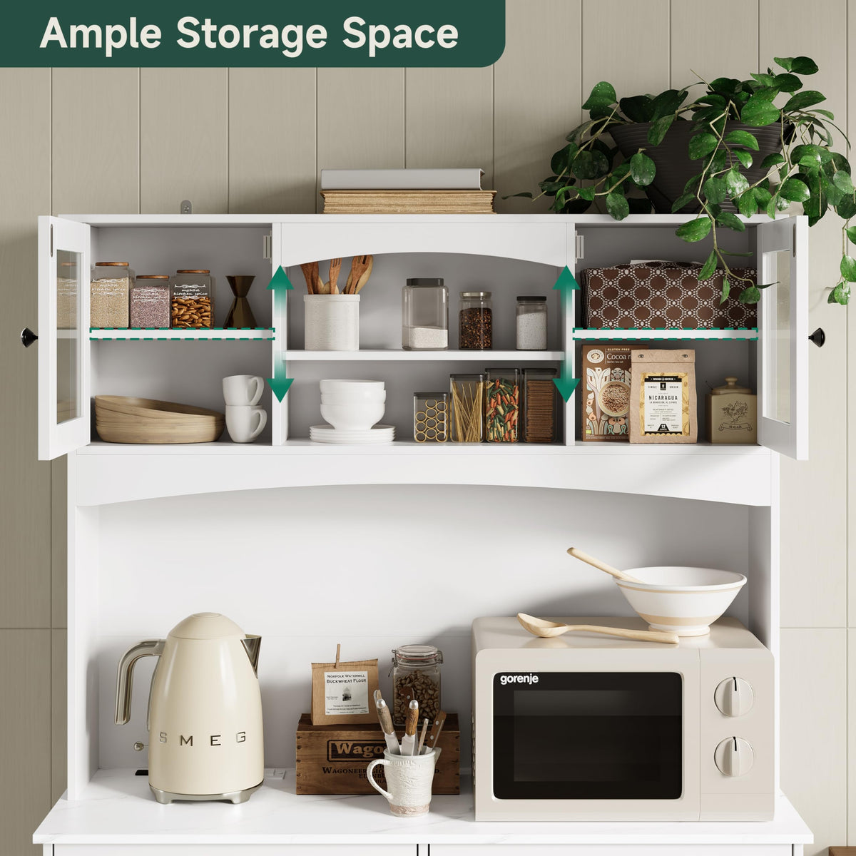 Tilt Out Trash Can Cabinet with Power Outlet M80728