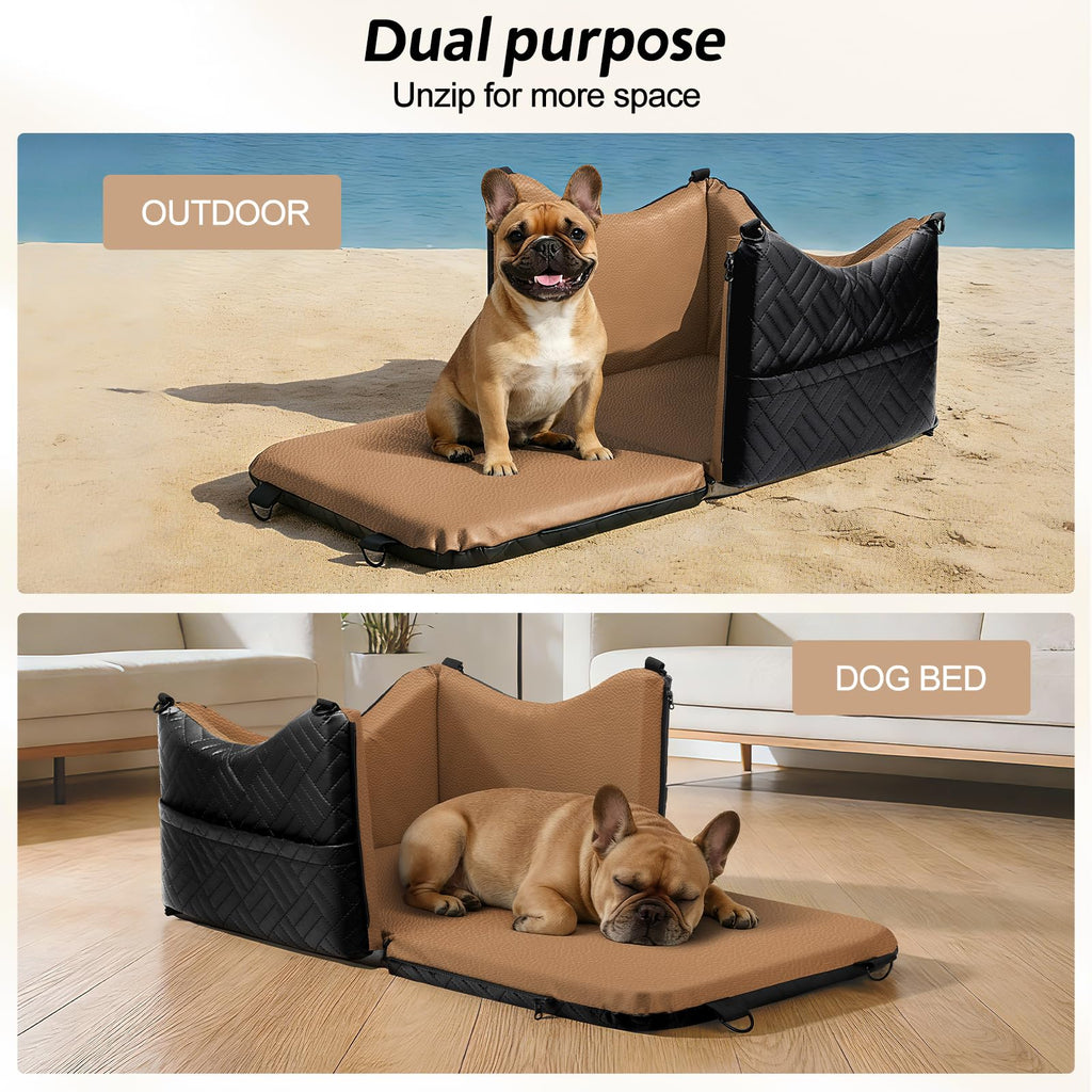Waterproof PU Leather Dog Car Seat with Safety Belt A516