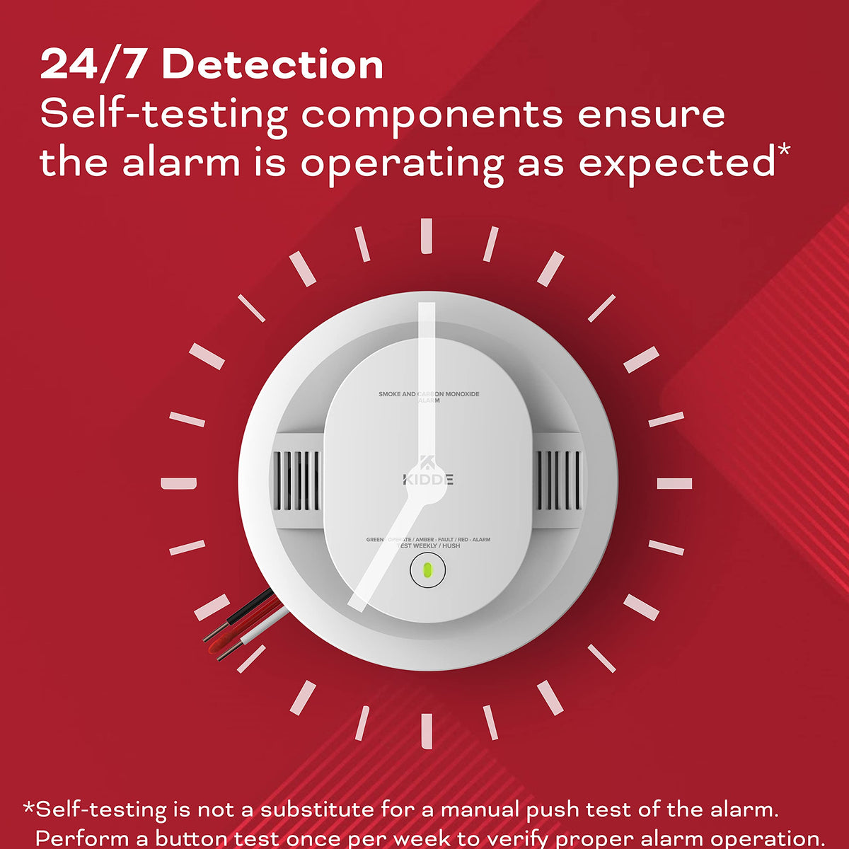 Hardwired Smoke & Carbon Monoxide Detector with Battery Backup, 2 Pack Y61731