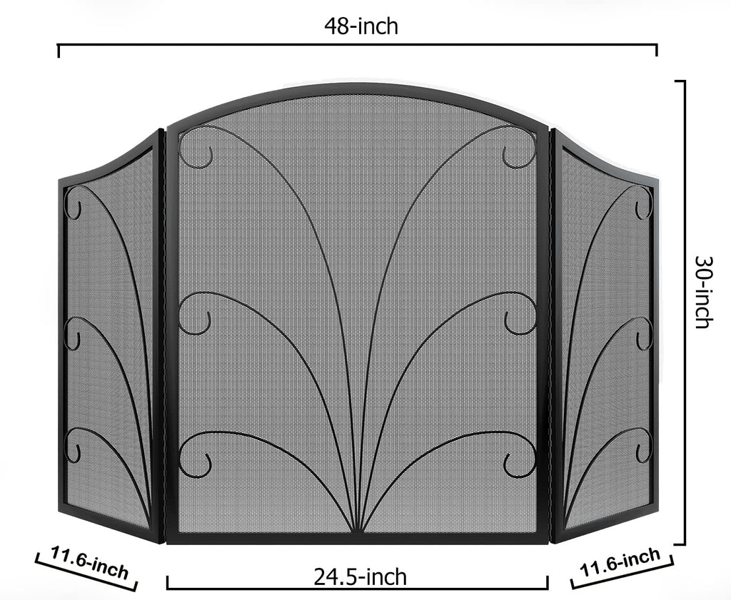 Arched Wrought Iron Fireplace Screen X82509