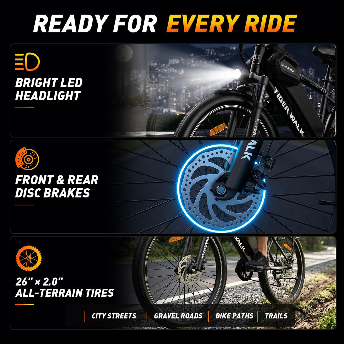 26" Electric Mountain Bike 48V 10Ah 7-Speed Q8532