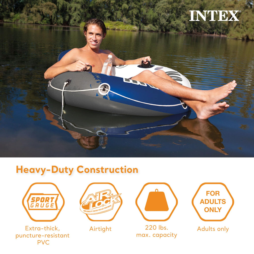 Inflatable Floating Lounge with Built-in Cup Holders O1687