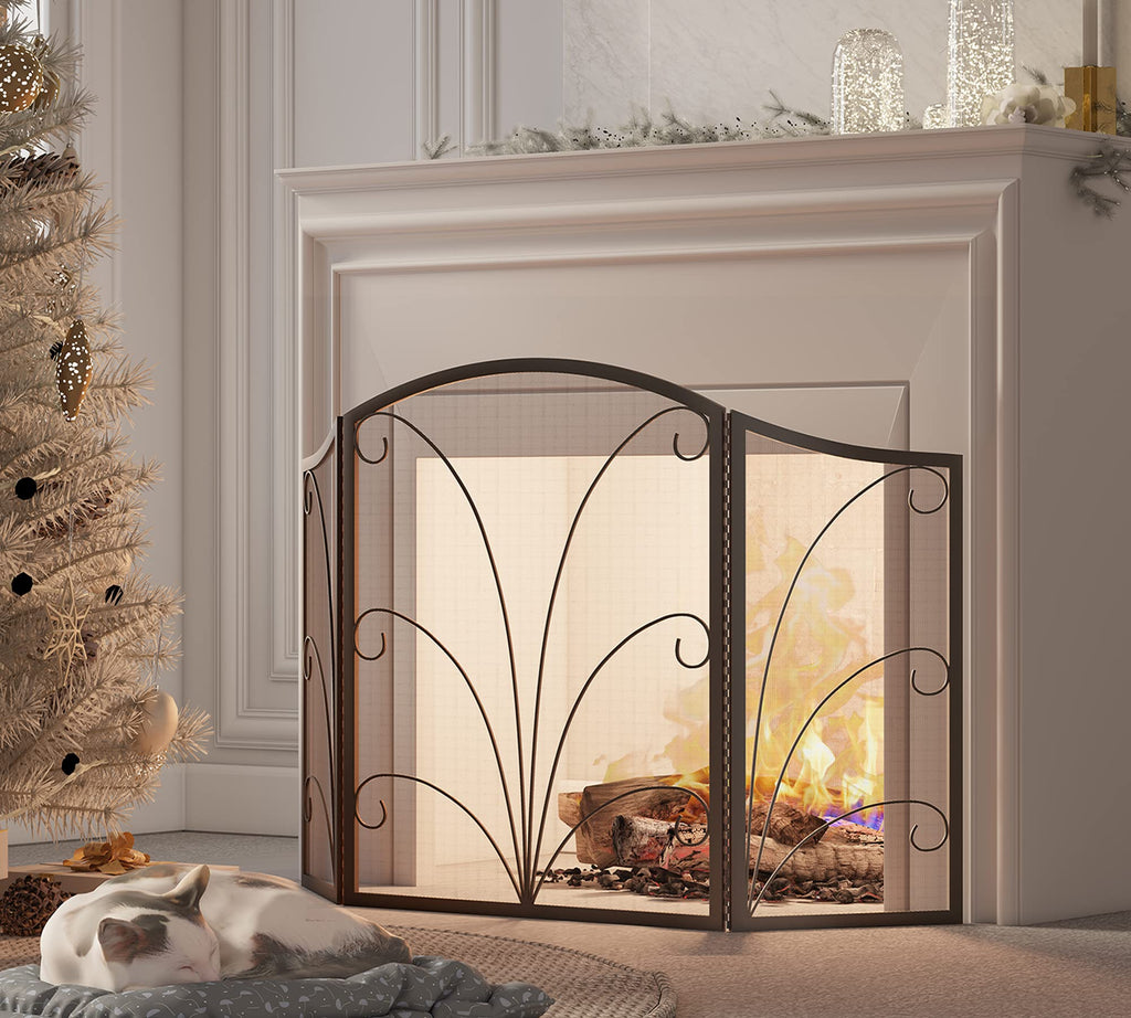 Arched Wrought Iron Fireplace Screen X82509