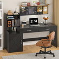 60" Computer Desk with Drawers & Bookshelves L36283