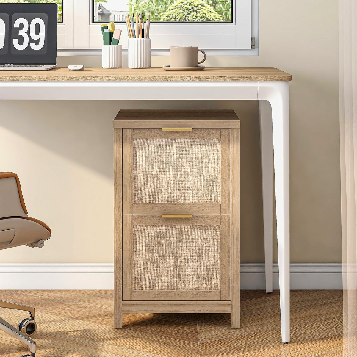 2-Drawer Rattan File Cabinet H49254