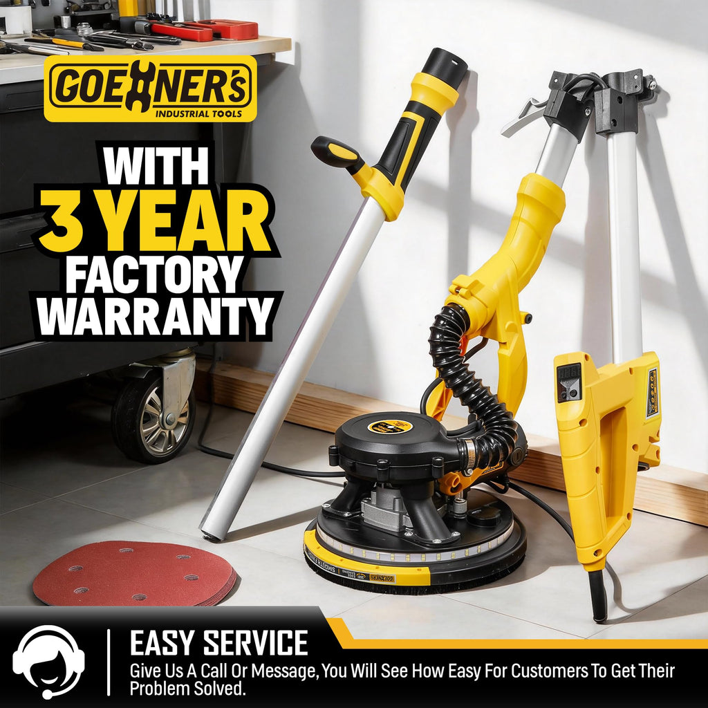 950W Electric Drywall Sander with Vacuum Dust Collector B942759