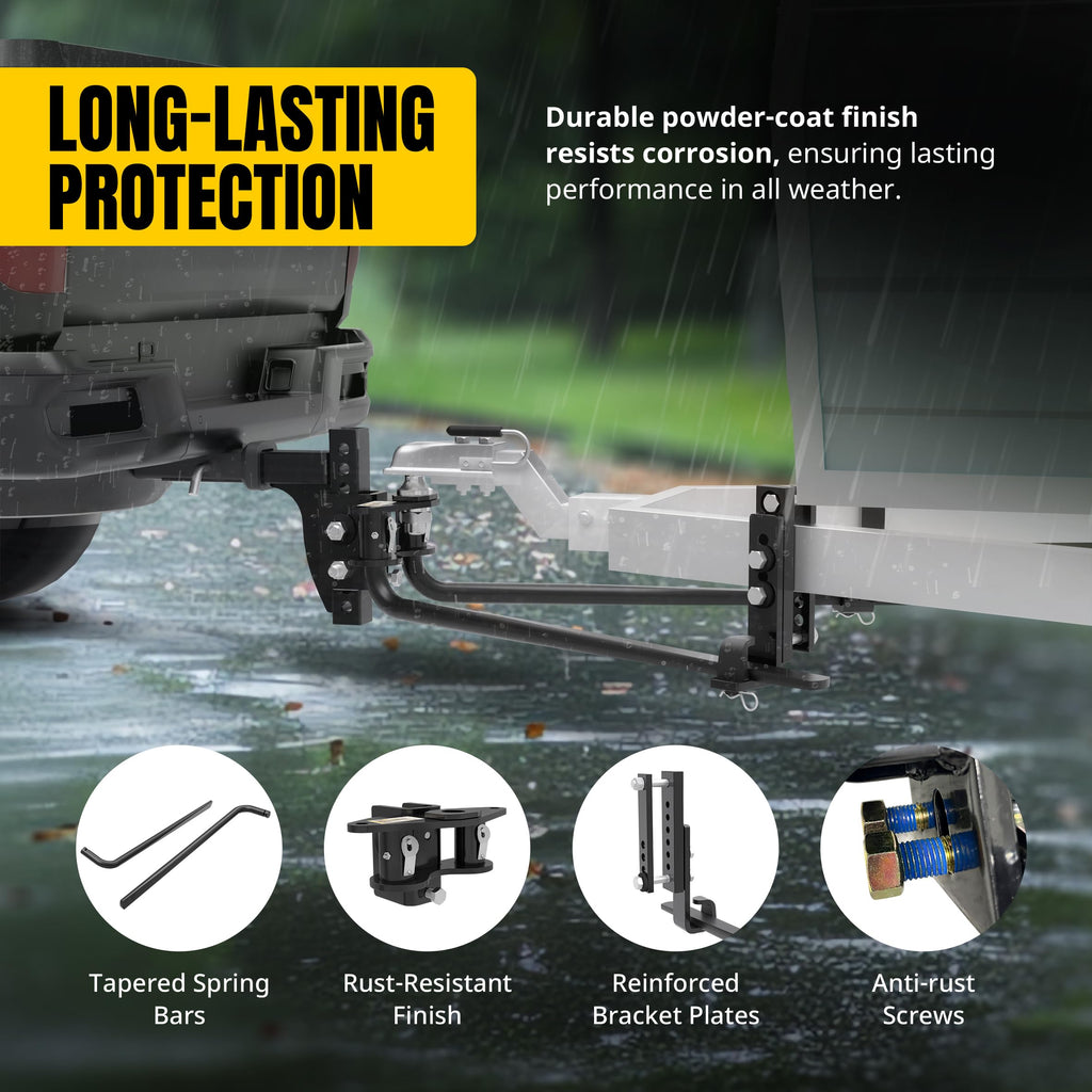 Weight Distribution Hitch with Sway Control Kit, 11,500 lb Capacity, Black Z53613