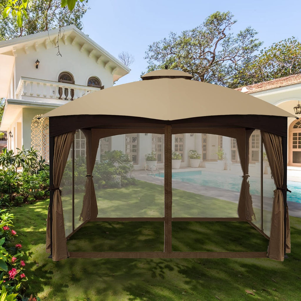 Brown 4-Panel Mosquito Netting V2152