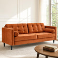 80" Velvet Sofa with Solid Wood Legs D711330